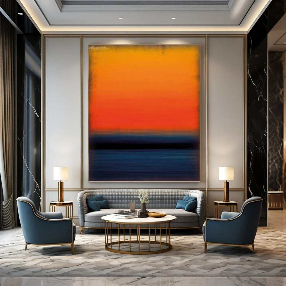 evening field blue orange design 4